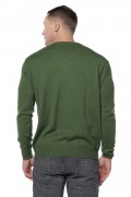 Pulover barbatesc ,Cashmere, Giovane Ricco, in anchior, cu lana merinos si casmir, Kaki